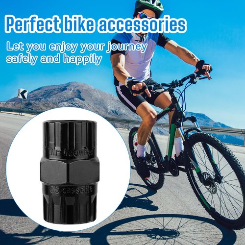Gosknor Freewheel Removal Tool, Steel Bike Freewheel Remover Cassette Removal Socket Cassette Lockring Tool Compatible with Shimano, SRAM, Sun Race, Sun Tour