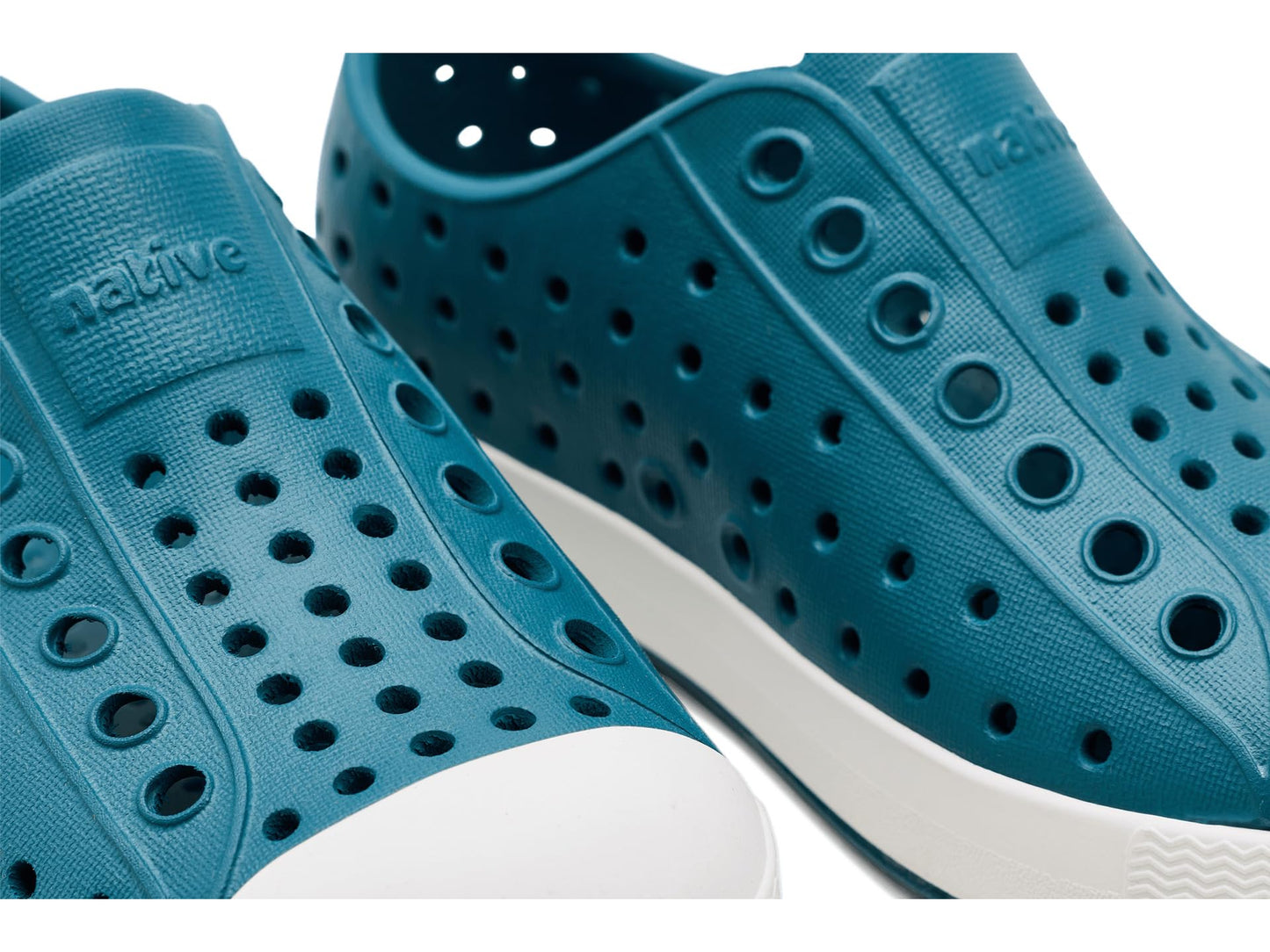 Native Shoes Unisex-Kids Jefferson Sneakers, Faded Glory Blue/Shell White, 13 Little Kid