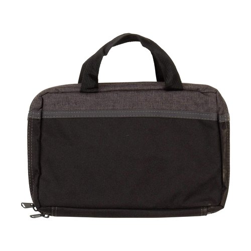 Allen Company Jackson Double Attaché Handgun Case, Fits All Auto Loaders and Revolvers, 2 Separate Internal Pockets, Front Zippered Pocket, 11.75 L x 7.5 H x 2 W inches, Black/Gray