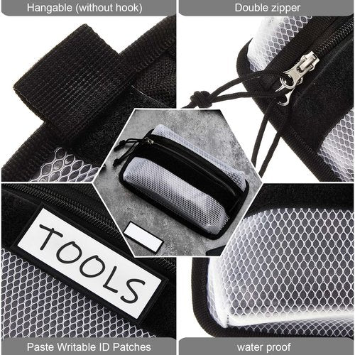 Aliceset 2 Pcs Tactical Pouch Admin Pouch Tactical Bag Insert Panel Organizer with Writable Patches, Molle Panel Accessories Utility Storage Pocket Accessories with Hook Fasteners for Vest Backpack