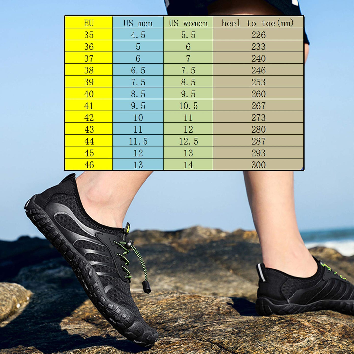 Water Shoes Mens Women Barefoot Shoes Quick Dry Aqua Outdoor Sports for Swim Pool Beach Surf Walk Water Yoga River Lake Hiking Kayaking