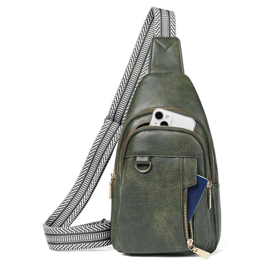 GAEKEAO Sling Bag for Women Vegan Leather Crossbody Bags Travel Fanny Packs Small Shoulder Purse Chest Bag Backpack Gifts