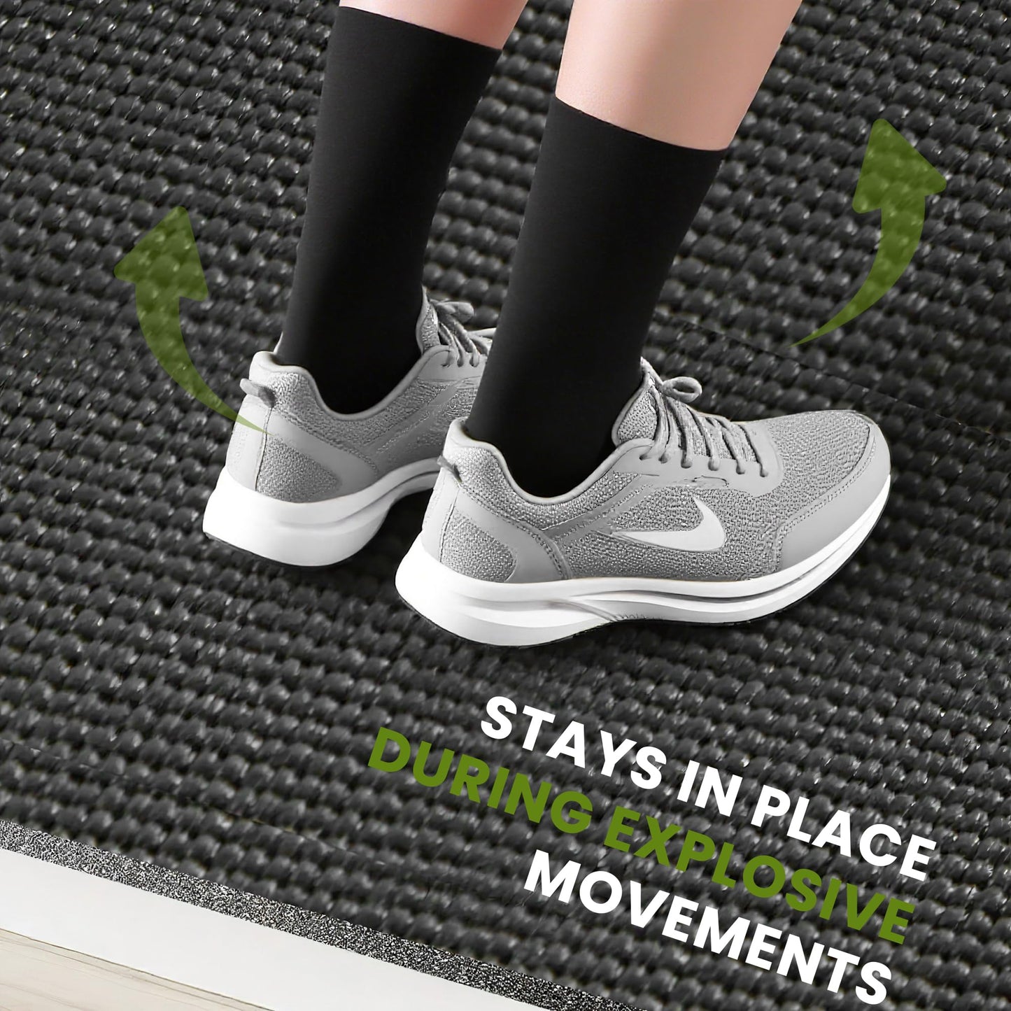 Stepwaver Extra Large Exercise Mat, 10'x6'x8mm (1/3 inch), Non-Slip, Ultra Durable, Thick Large Workout Mat for Home Workouts, Yoga Mats for Fitness, High-Density Exercise Mat, Shoes-Friendly