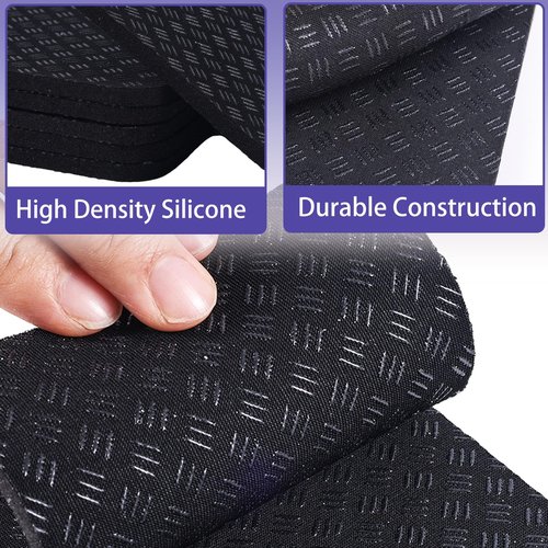 6pcs Treadmill Mat Pads, 4x4 Inch High Density Silicone Treadmill Mat for Carpet Floors Double-Sided Anti-Slip Exercise Equipment Mat Treadmill Vibration Pads for Most Fitness Equipment