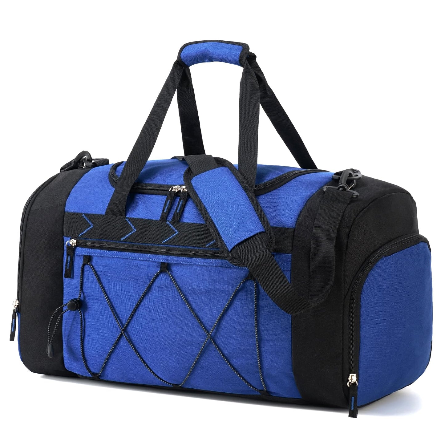 Vorspack Gym Bag for Men - 21 Inches Duffle Bag for Travel Water-resistant Travel Bag with Shoe Compartment Wet Pocket Duffel Bag for Gym Sports Travel Weekender Overnight - Blue