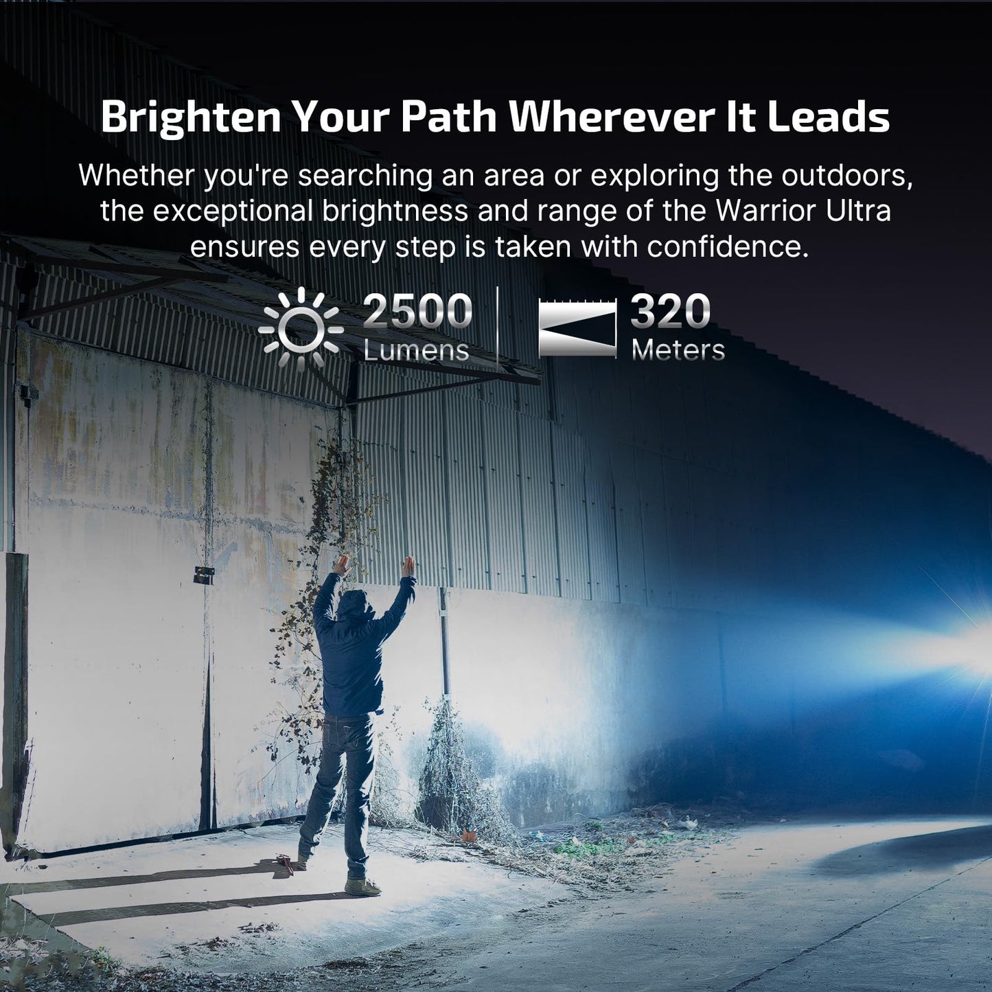 OLIGHT Warrior Ultra 2500 Lumens Tactical Flashlight, Compact Dual Switches Rechargeable Bright Light with Proximity Sensor, Suitable for Emergency, Outdoor, Searching (Stars & Stripes Edition)