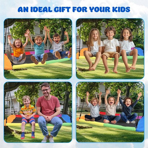 60 Inch Tree Swing for Kids,Heavy Duty Platform Swing with 800lb Weight Capacity for Adults and Children Outdoor