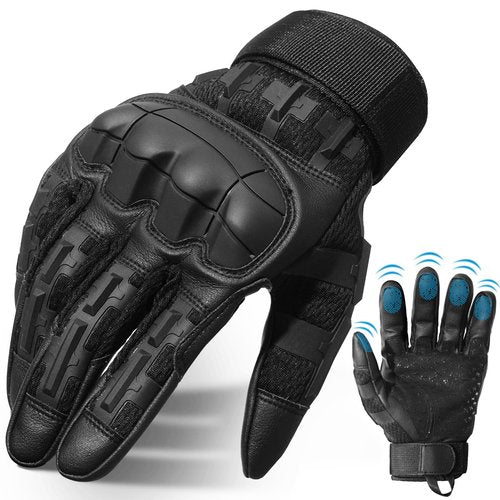 TWS Tactical Combat Gloves for Men Touch Screen Bike Riding Motorcycle Gear Airsoft Shooting Hunting Cycling Military Outdoor Black XL