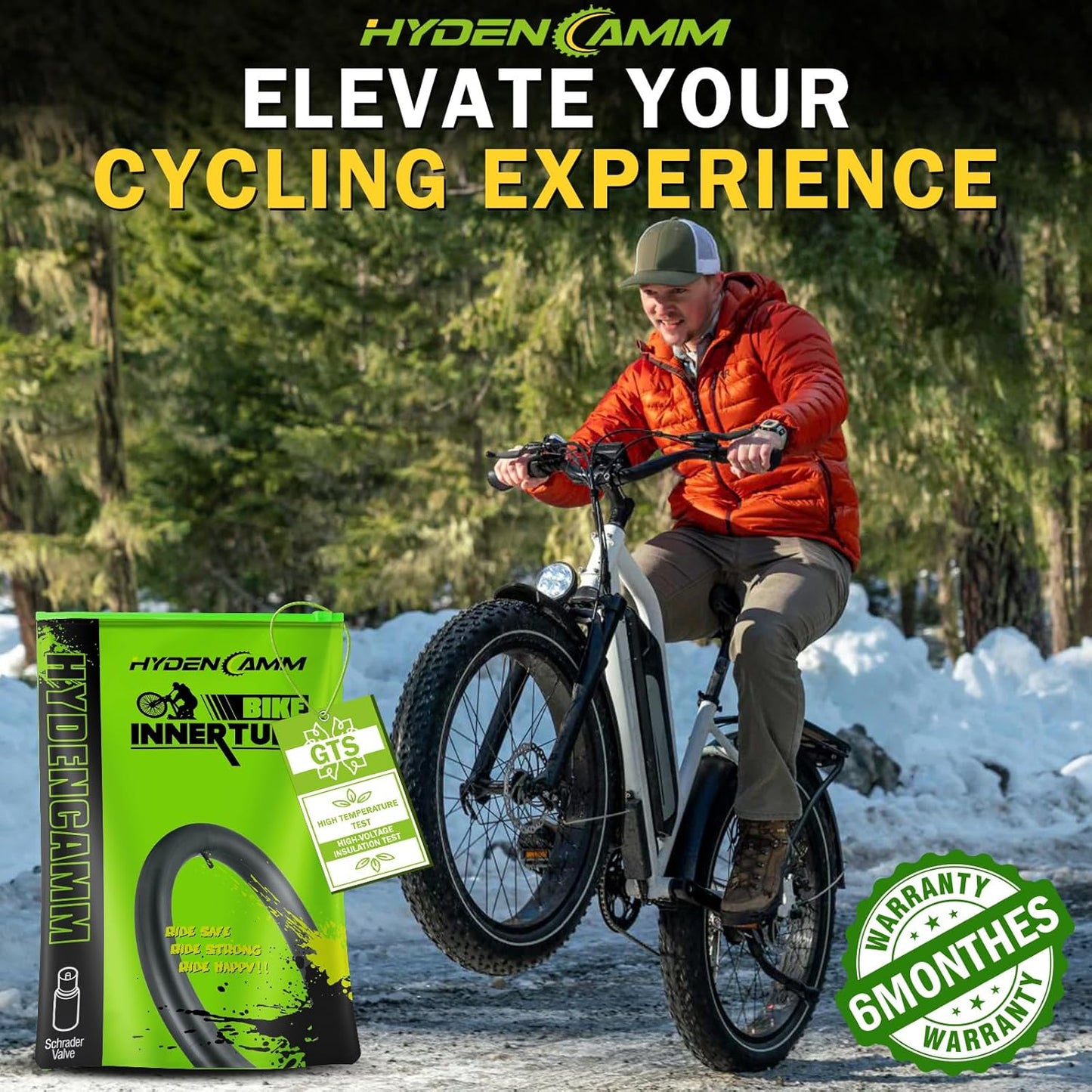 2/4 Pack 20"/26" x4.0 Fat Tire Tube, 20"/26" x3.5/4.0 E-Bike Bicycle Fat Tire Tubes AV 32mm Schrader Valve with 2 Tire Levers, 20"/26" x4 Bike Tube for 20/26 Inch Ebike Electric Bicycle Road Mountain
