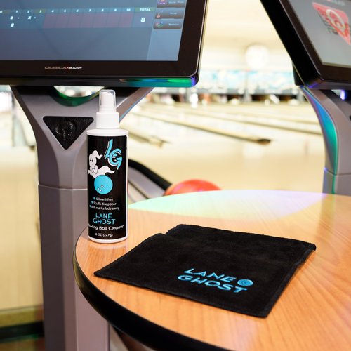Lane Ghost Bowling Ball Cleaner Spray - USBC Approved - Oil, Scuff, and Belt Mark Cleaner - Restores Tack and Prolongs Lifespan of Ball