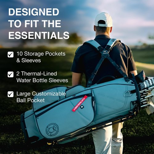 Ghost Golf Stand Bag, Anyday Maverick Black Ops - Golf Bags for Men & Women, 14-Way Dividers with Premium Materials & Magnetic Pocket - Standing Golf Bag Holds 14 Golf Clubs