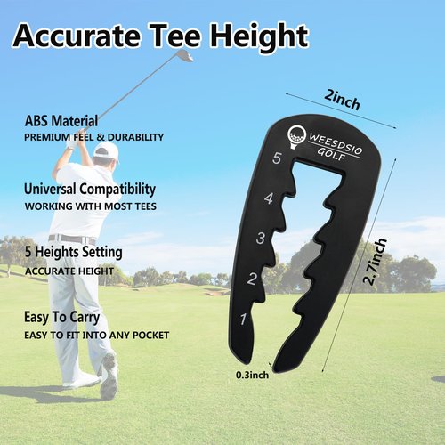 Adjustable Golf Tee Height Tool HeightRight Outdoor Golf Training Aid Precision Tee Height Setter for Consistent Swings