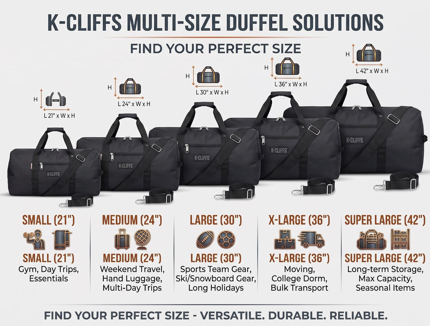 Heavy Duty Cargo Duffel Large Sport Gear Drum Set Equipment Hardware Travel Bag Rooftop Rack Bag (24" x 12" x 12", Black)
