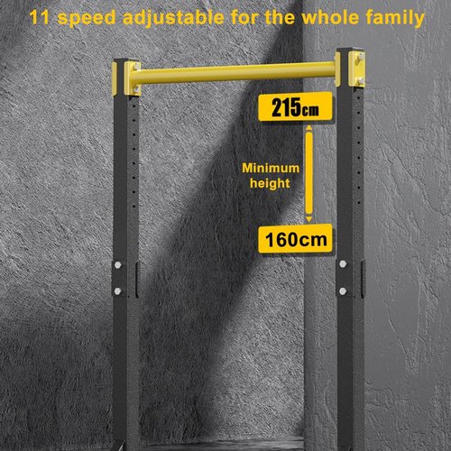 loyliawa Power Tower Pull Up Dip Station, Workout Equipment Portable Pull Up Bar, Free Standing Pull Up Bar for Home Gym, Pull Up Stand Station 400LBS with 11 Gears Adjustment Black
