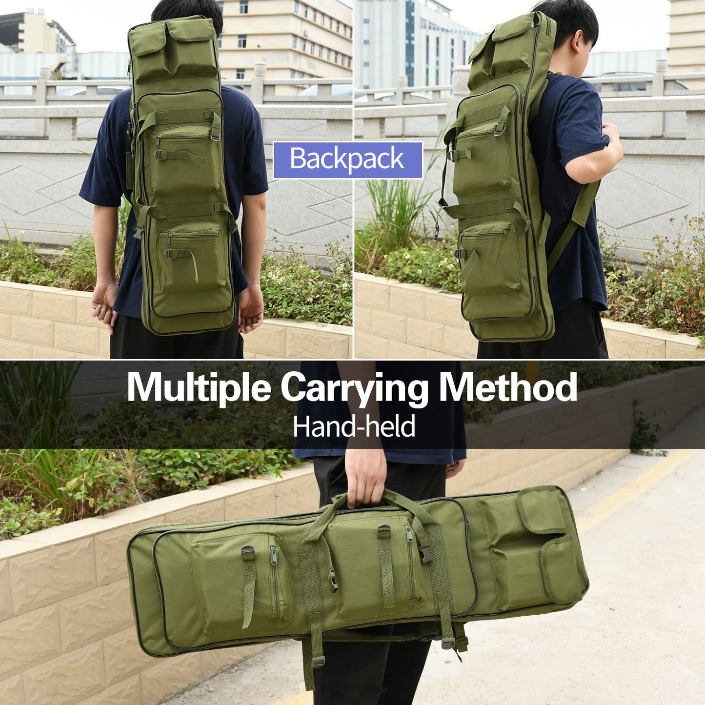 RUBY.Q 32" Bag, Portable Green Case for Storage and Transportation
