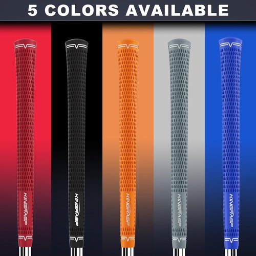 KINGRASP Golf Grips, Standard/MidSize 5 Colors for Choice, Rubber Golf Club Grips Golf Grips Kit
