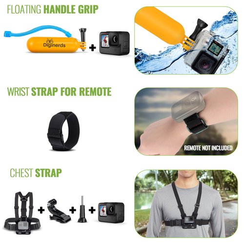 GoPro Hero (Go Pro Hero) Black Compact - Waterproof Action Camera with 4K Ultra HD Video, 12MP Photos + 50-in-1 Accessory Kit + 2 X 64GB Card + More