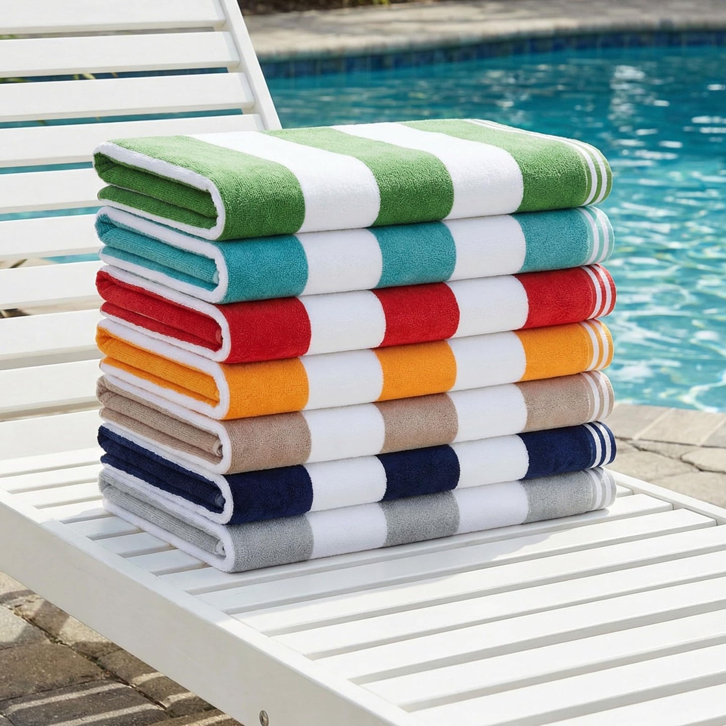 Superior Oversized Beach Towel, Turquoise (Set of 2)
