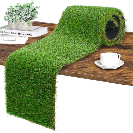 GLOBREEN Artificial Grass Table Runner 36 Inches for Golf Sport Themed Party Table Centerpiece Birthday Baby Shower