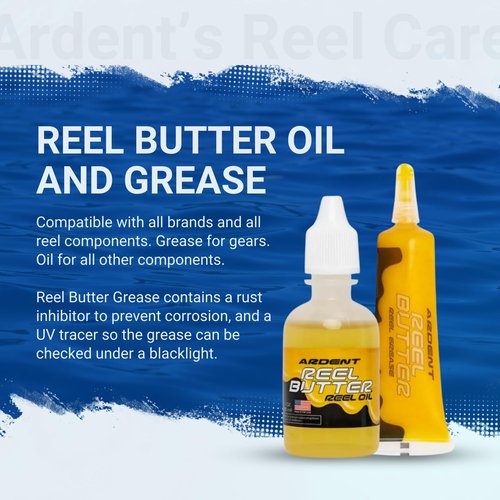 Ardent Reel Care Freshwater 3 Pack, Includes Reel Butter Grease - Kleen Cleaner and Butter Oil, Long Lasting Protection, Prevents Corrosion and Smooth Casting, Made in The USA