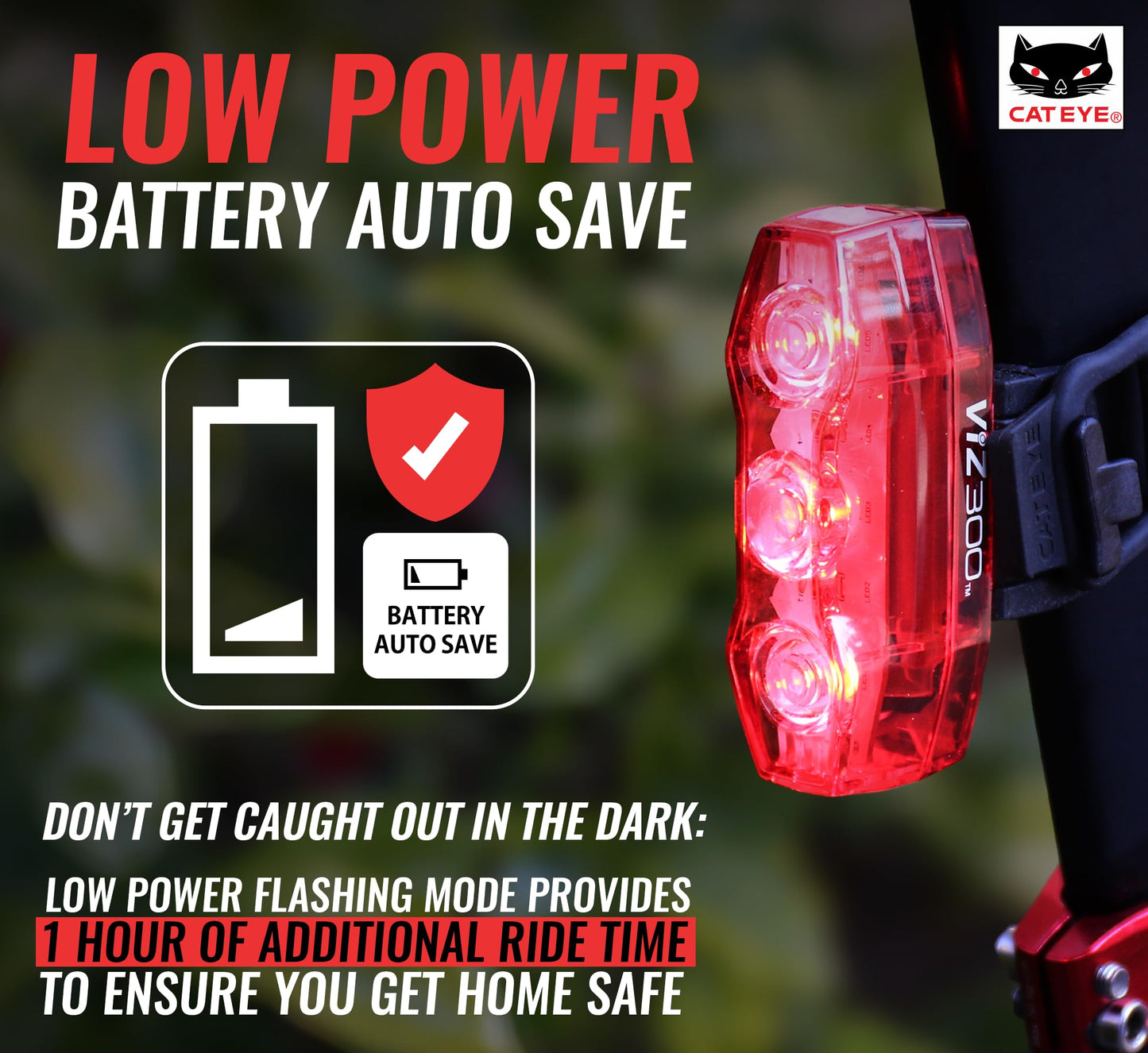 CATEYE - USB Rechargeable Daytime Safety Light (ViZ300)