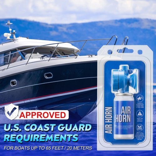 Saillong 2 Pack 1.4oz Marine Boat Air Horn, Loud Air Horns for Safety, Mini Small Blow Fog Bear Horn, Meet Coast Guard, Emergency Use for Marine Boating Sporting Events Outdoor Alarm