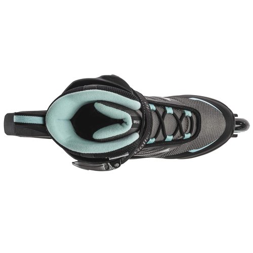 Rollerblade Zetrablade Women's Adult Fitness Inline Skate, Black and Light Blue, Performance Inline Skates