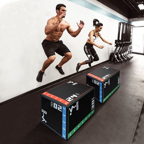 Holleyweb 3 in 1 Foam Plyometric Jump Box - Plyo Jump Box for Training & Conditioning