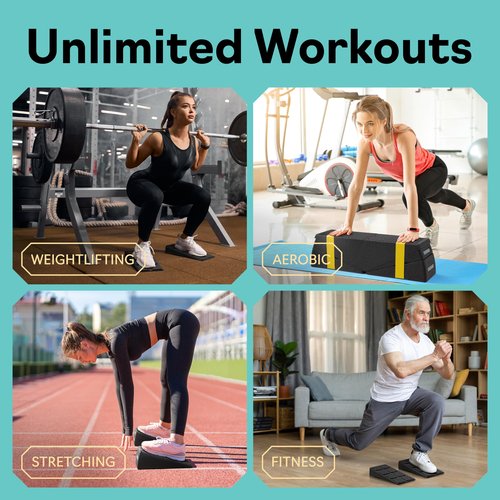 Squat Wedge - Squat Wedge Block 520 LBS Weight Capacity - Slant Board for Calf Stretching - Calf Stretcher Slant Board - yoga blocks