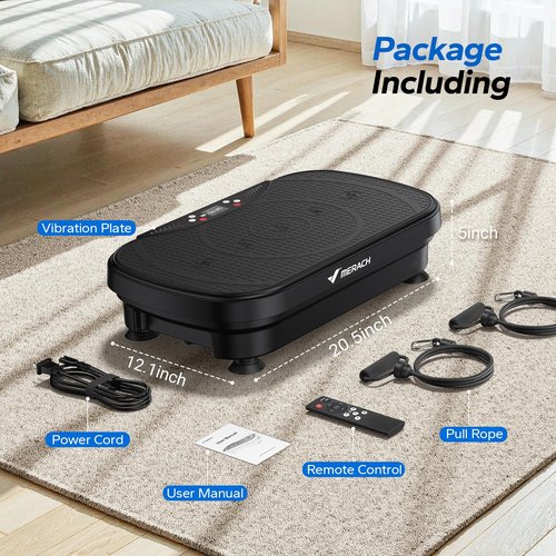 MERACH Vibration Plate Exercise Machine, Vibration Plate with Bluetooth and LED Display, Vibrating Plate Exercise Machine for Women Men, Workout Equipment for Home