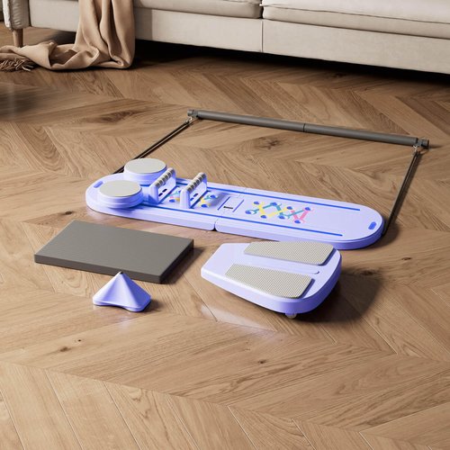 Pilates Reformer Sets Pilates Board 6in1 Multifunctional Abdominal core Trainer Workout Equipment,Exercise Board Foldable Ab Board Trainer Pilates Exercise Machine (Purple)