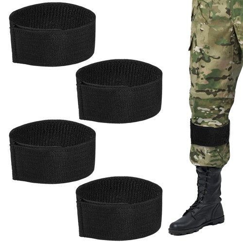 HJZHII 4 Pcs Boot Straps, Boot Straps for Cowboy Boots Elastic Ankle Strap Pants Leg Bands with Hook and Loop for Cowboy Boots Military Army Gardening Biking Waders Fishing Hunting Hiking Cycling