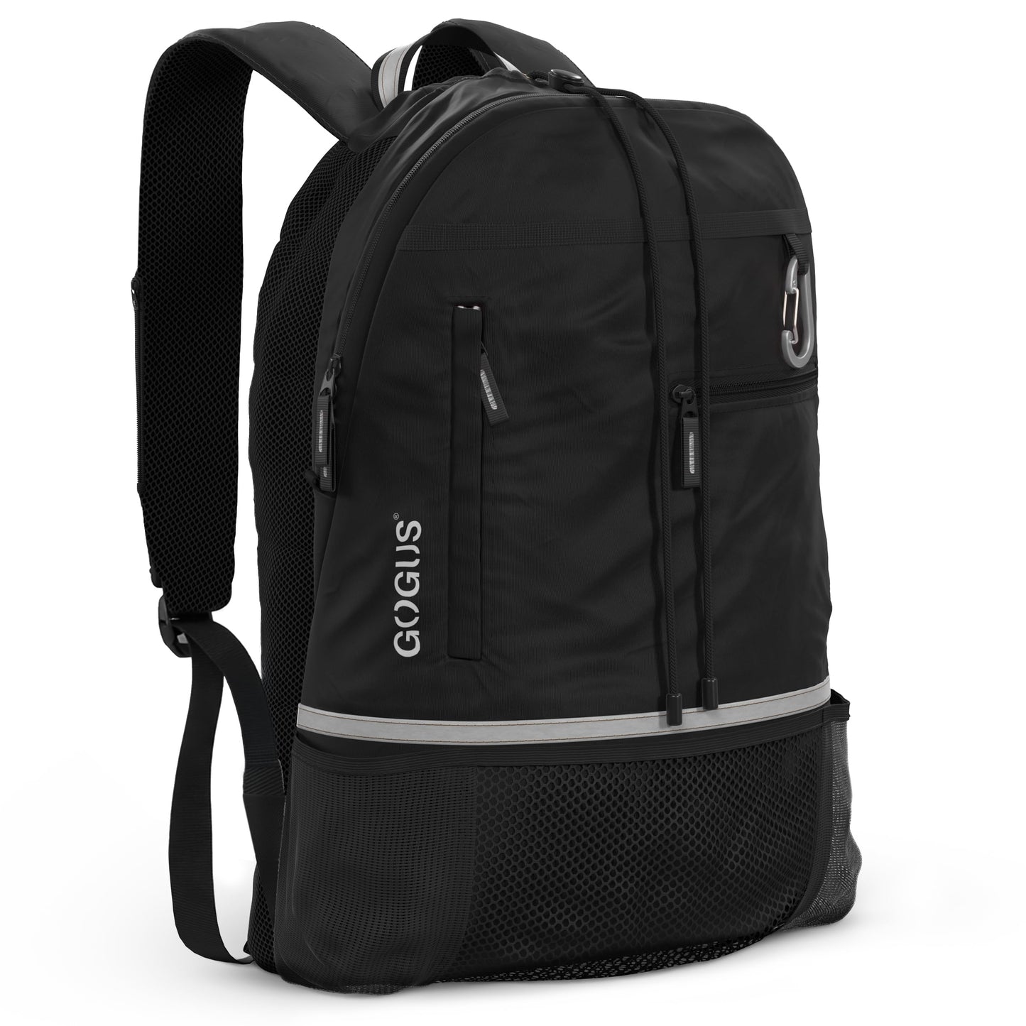 GOGUS Hybrid Gym Backpack for Men & Women with Closure - 18L Sports Backpack with Dual Water Bottle Pockets, Mesh Compartment for Gym, Travel - Water Resistant & Reflective Trim Workout Bag