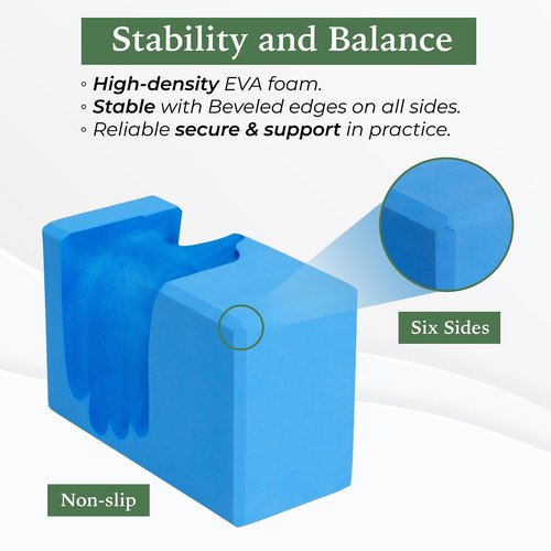 Yes4All Yoga Blocks 2 Pack Push Up Blocks Accessories, Comfort Wrist Support Equipment for Women Men Beginners, EVA Foam Brick for Grip Strength Balance Fitness and Exercise