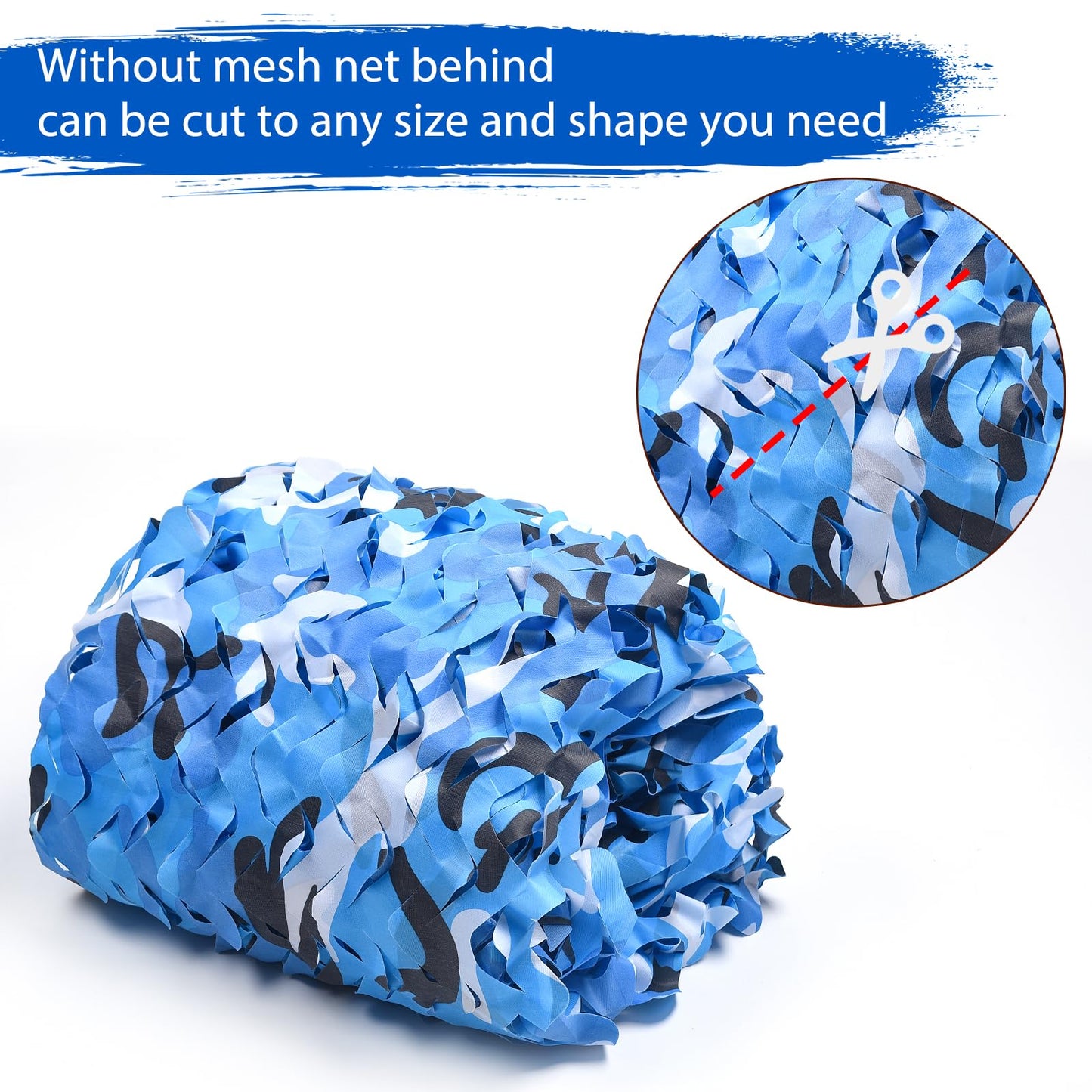Yeacool Camo Netting Camouflage Net for Party Decoration Sunshade Camping Birthday Theme Boat Cover Beach Event(Ocean Camo, 9.8ftx9.8ft,3m*3m)