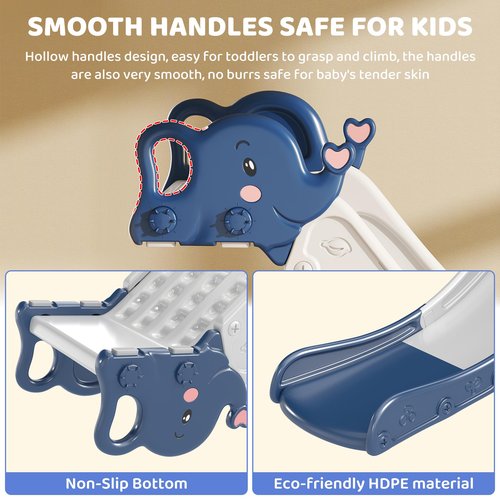 GITAWUSA Indoor Toddler Slide for 1-3 Couch Slide for Kid, Baby Plastic Playset,Used with Sofa Bed Stairs，Easy Install Store, Safe and Durable
