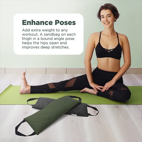 Yoga Sand Bags - 10 LB - Pilates Weights - Workout Equipment - Sand Bags for Weight Training - Fitness - Home Gym - Photography Accessories - Sandbags - Tent weights - Leg Weights - CHARCOAL