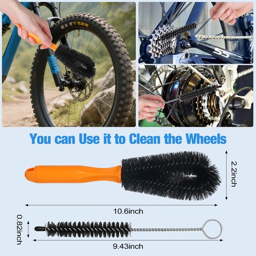 LOQOMI Bike Cleaning Kit Including Bicycle Chain Scrubber, Bike Link Pliers, Bicycle Chain Cleaning Agent, Chain Lube, Cleaner Brush Tool
