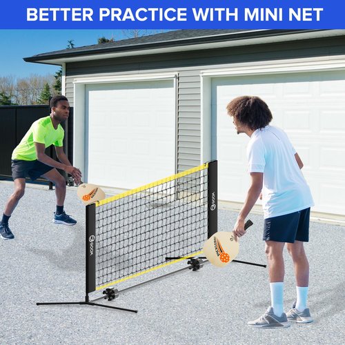 GOOX 6FT Small Mini Pickleball Net Set - Quick Setup Indoor/Outdoor Portable Practice Net - Lightweight Dink Training Aid for Backyard, Driveway