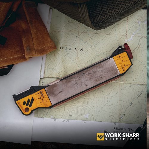 Work Sharp Guided Field Sharpener, Compact Travel Knife Sharpener Tool