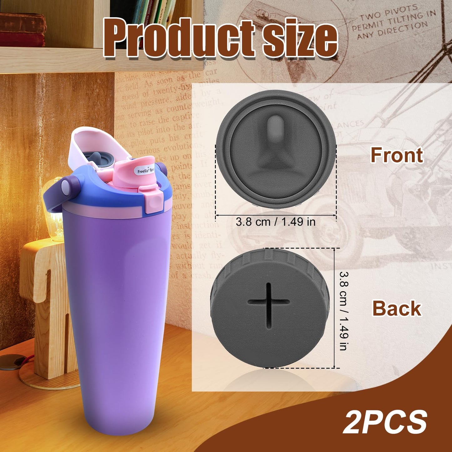 2pcs Replacement Stopper Compatible with Owala FreeSip Sway 30oz 40oz, Silicone Seal Bottle Cap Mouth Stopper for Owala FreeSip Tumbler 30oz 40oz Water Bottle Top Lid Gasket Plug Accessories BPA-Free