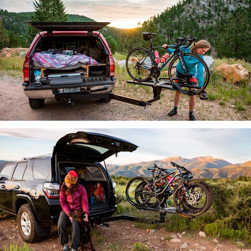 KUAT Pivot V2 Swing Away Bike Rack Extension | Durable Adjustable 90 & 120-Degree Swinging Bicycle Hauling 2" Hitch Extender | Car Truck Backdoor Access| Up to 4 Bike/250lbs Capacity - Passenger Side