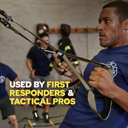 TRX Tactical Gym Suspension Trainer, Home Gym Kit, Fitness Training Designed for Military Veterans, Home Gym System with Exercise Straps