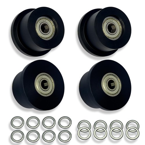 Upgraded Machined Wheels/Rollers Compatible with Total Gym,Replacement Parts for 1000,1100,1400,1500,1600,1700,1800,1900,Achiever,Force,Gold,Max,Platinum,Plus,Pro,Supra,Supreme,Ultima,Ultra,XLI,4Pcs
