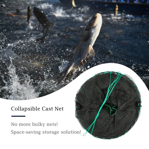 Minnow Trap with Foldable Fishing Net (11x24 Inch) & Collapsible Fish Bucket - Crab, Crawfish, Shrimp Trap for Freshwater Saltwater Fishing