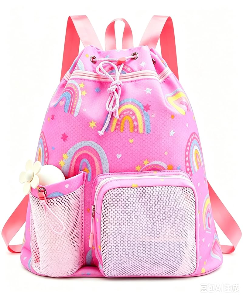 RLGPBON Kids Drawstring Bag Swim Bag for Kids - Beach Backpack, Lightweight, Color 6