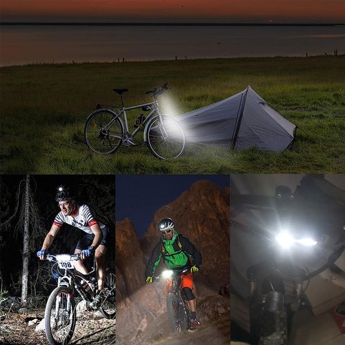8000Mah Bike Lights for Night Riding, 6000LM Bicycle Headlight Wide Beam, Rechargeable Front Bike Lights Set, Waterproof IP65 Led Light Bar with Power Bank Mode for Adult Kid Mountain