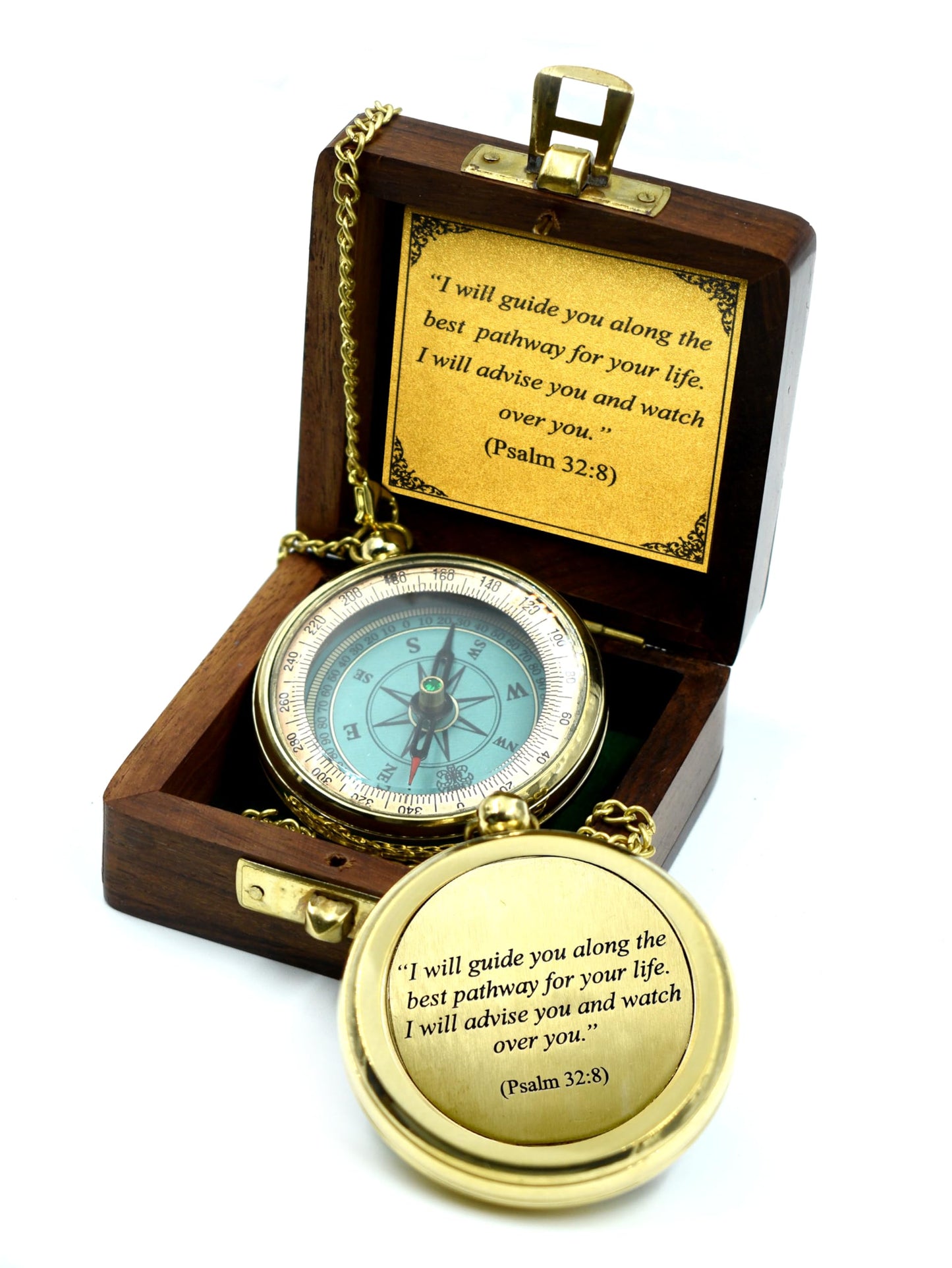 I Will Guide (Psalm 32:8) Communion & Confirmation Gift for Teenage Boys | Sentimental & Inspirational Present | Baptism Religious Gifts for Men, Christian, Catholic, Graduation.