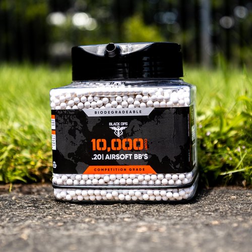 Black Ops Airsoft BBS – 10,000 Count, 6mm .20g Precision Ammo for AEG & Sniper Rifles