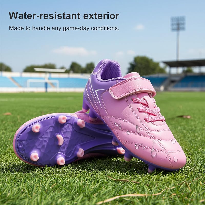 Stelle Girls Soccer Cleats for Kids Violet Blush 12 Little Kid Training Outdoor